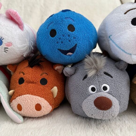 Disney Tsum Tsum Medium Size Lot of 7 Plush 6” Beast Marie Olaf Baloo Dory Dumbo - Picture 3 of 7